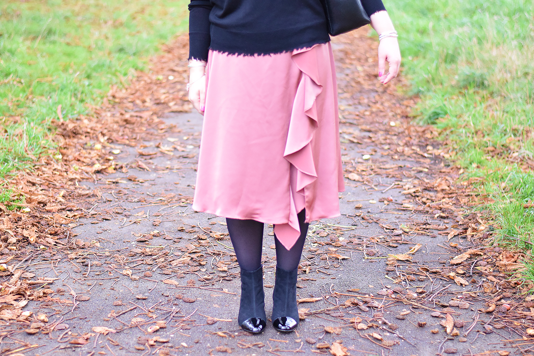 pink ruffle skirt zara