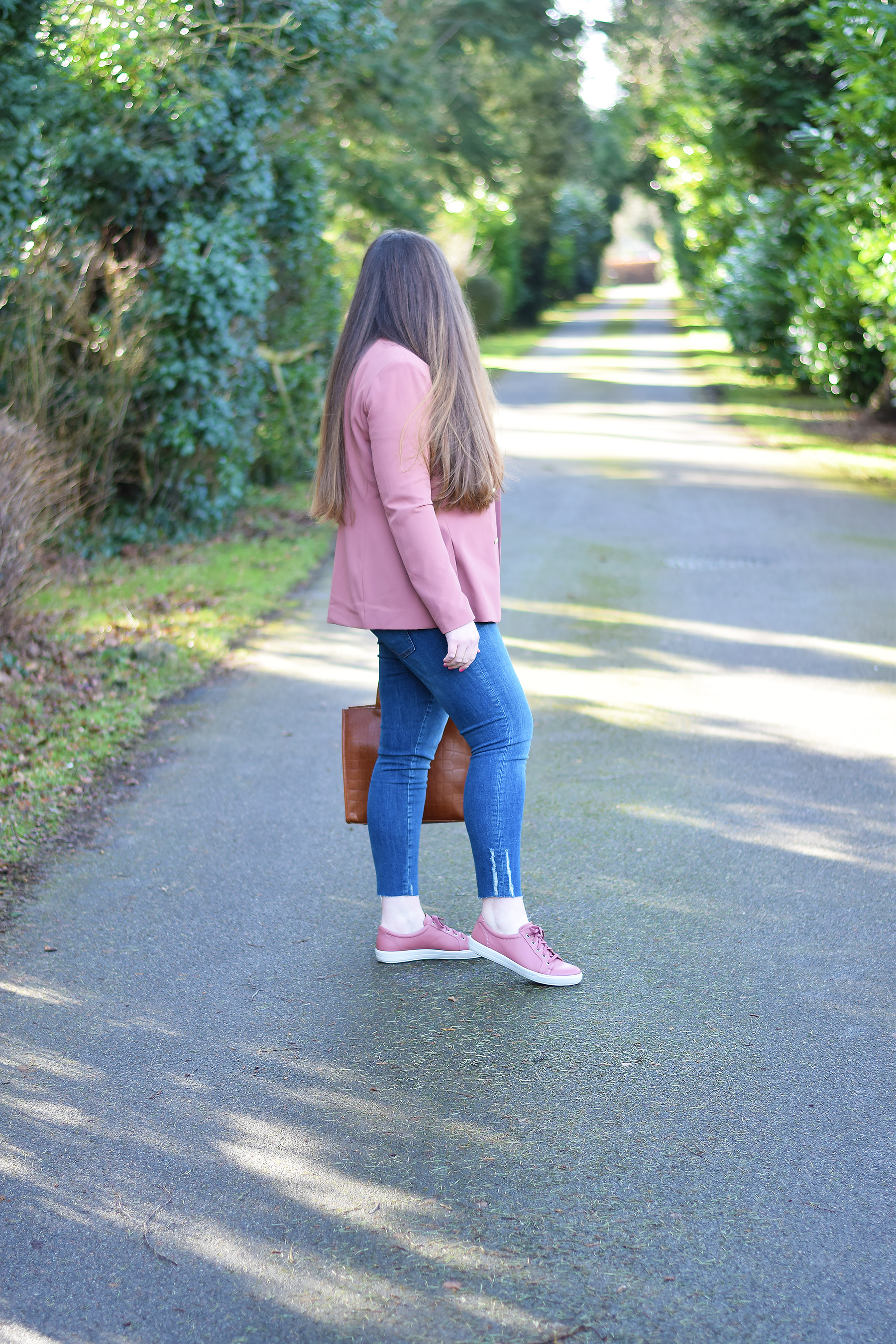 salmon pink trainers