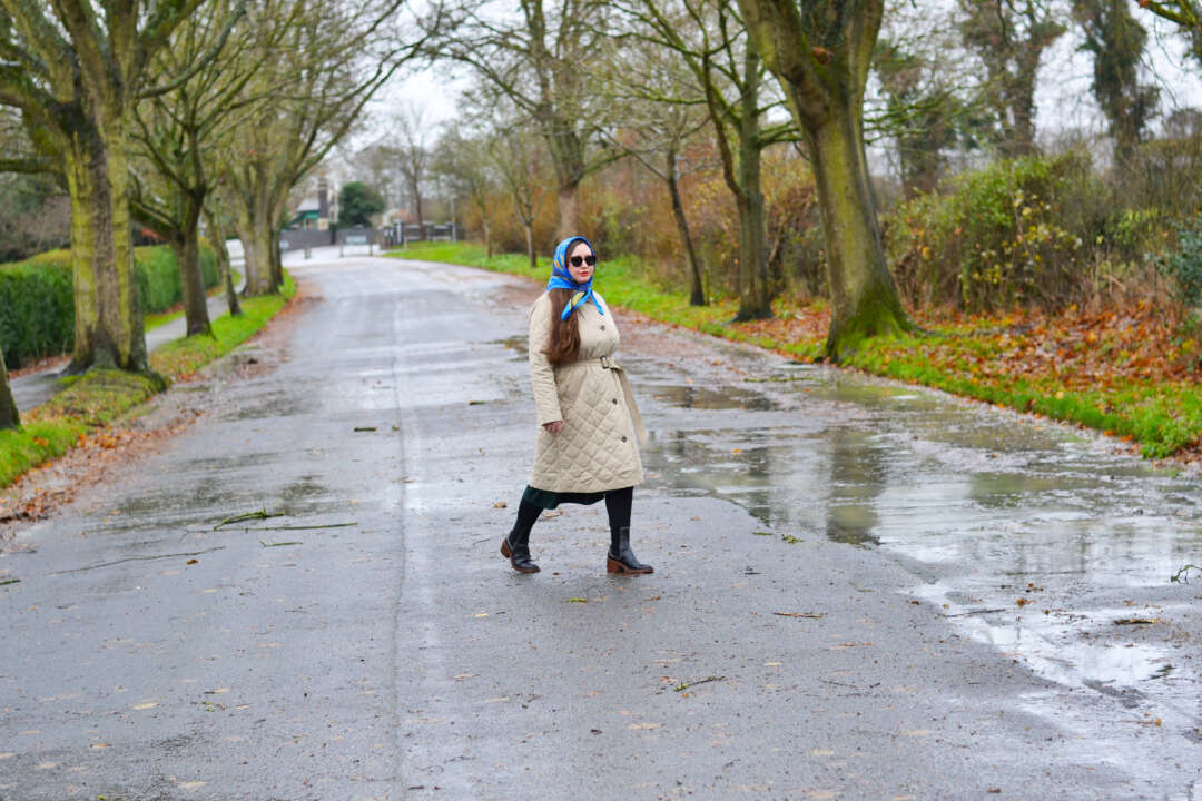 Barbour Cordelia Quilted Coat Outfit